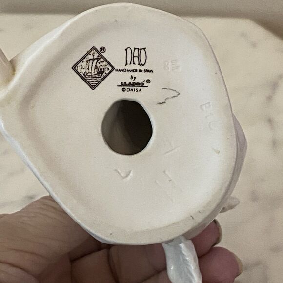 Vintage NAO by Lladro Angel Cherub with Harp Made in Spain Angel Strumming - Picture 11 of 12